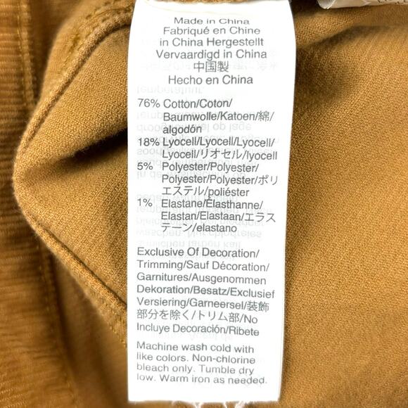 Madewell Cali Demi-Boot Jeans: Corduroy Edition Size 24 in Burnished Cedar - Picture 11 of 14